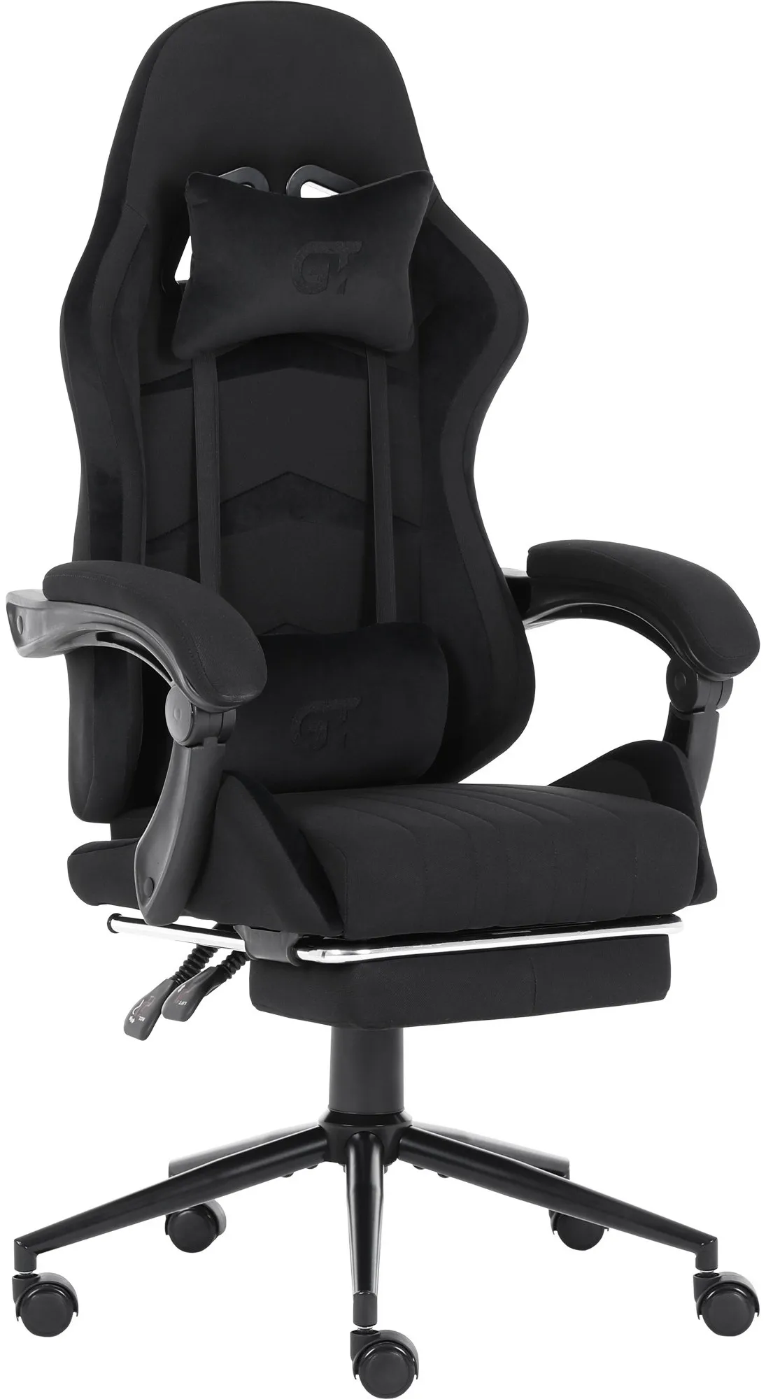 Крісло ігрове GT Racer X-2324 Чорне (X-2324 Fabric Black Suede