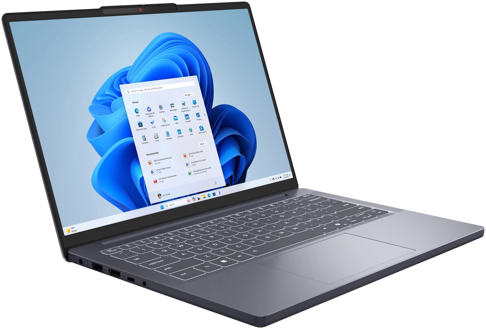 Ноутбук Lenovo IdeaPad Slim 3 14IRH10 Luna Grey (83K000AVRA) ᐈ
