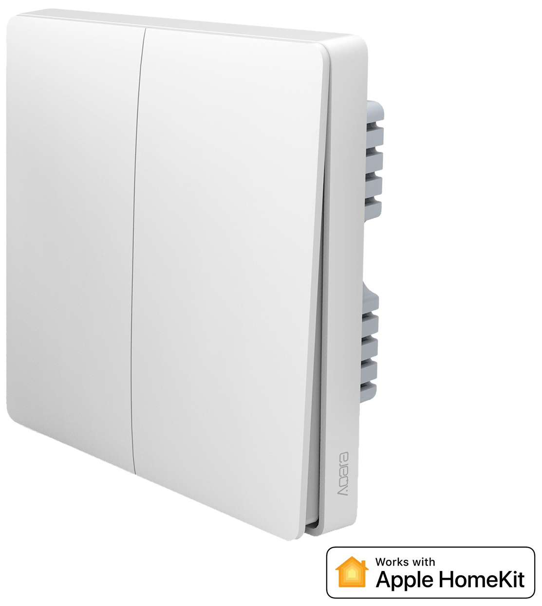 Умный выключатель Aqara Smart wall switch H1 (no neutral, double rocker)  WS-EUK02 (EU version). Купить Умный выключатель Aqara Smart wall switch H1  (no neutral, double rocker) WS-EUK02 (EU version) по низкой цене