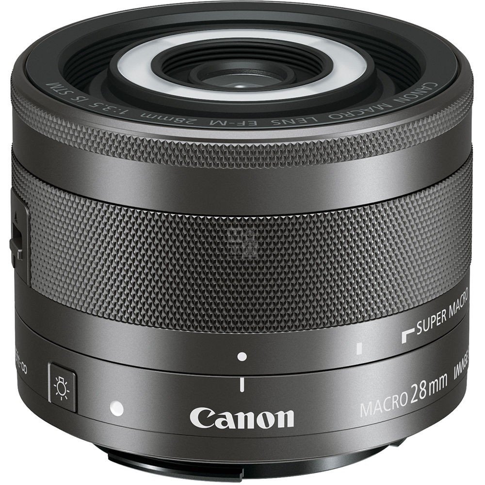 Canon MACRO EF-M 28mm f3.5 IS STM グラファイト Объектив Canon EF-M 28mm f/3.5 Macro STM (1362C005) ᐈ Купить