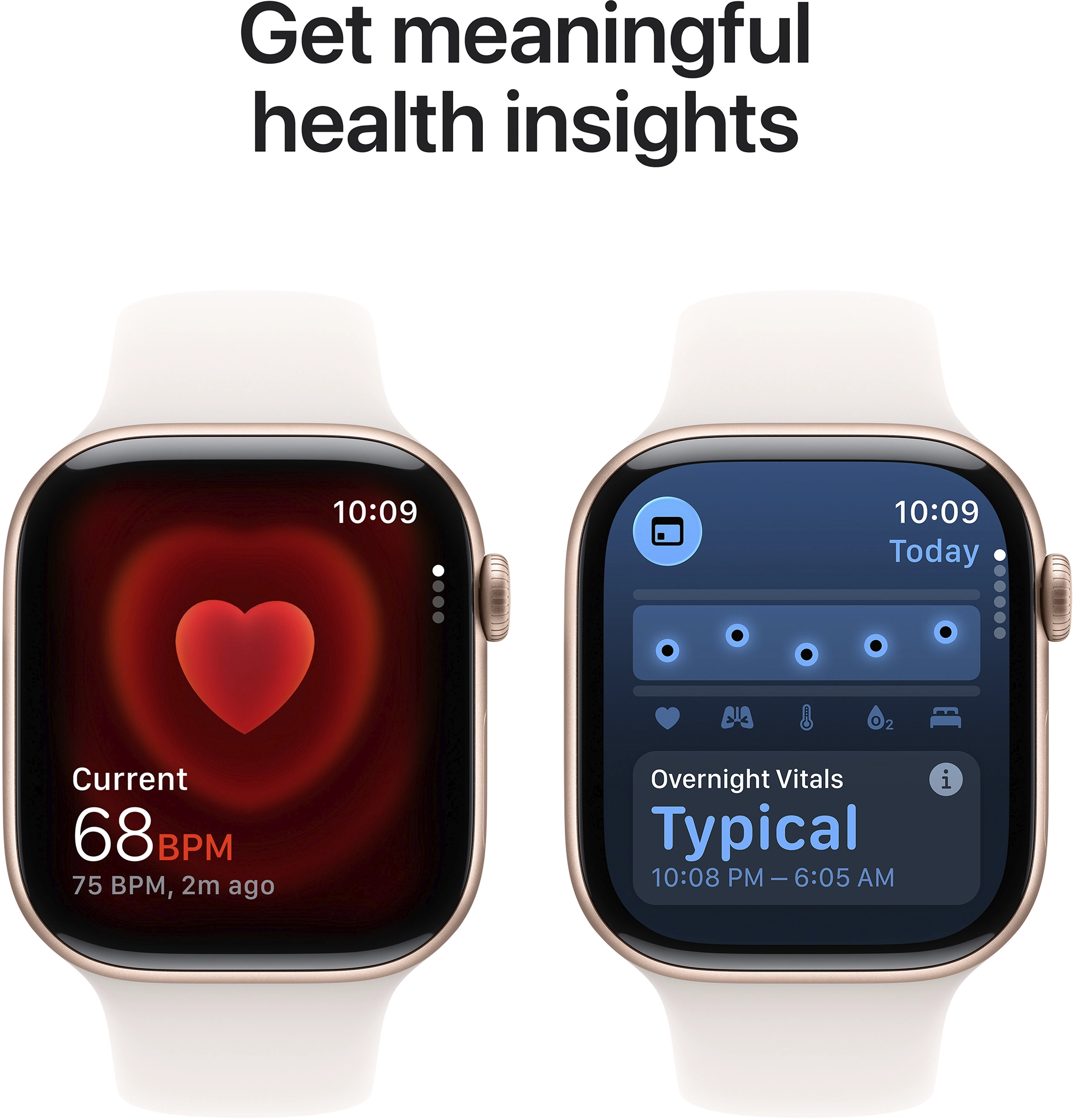 Apple Watch Series 11 GPS 46mm Rose Gold Aluminium Case with Light