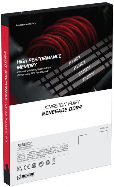 Оперативная память Kingston DDR4 8GB 3200 FURY Renegade Black ᐈ