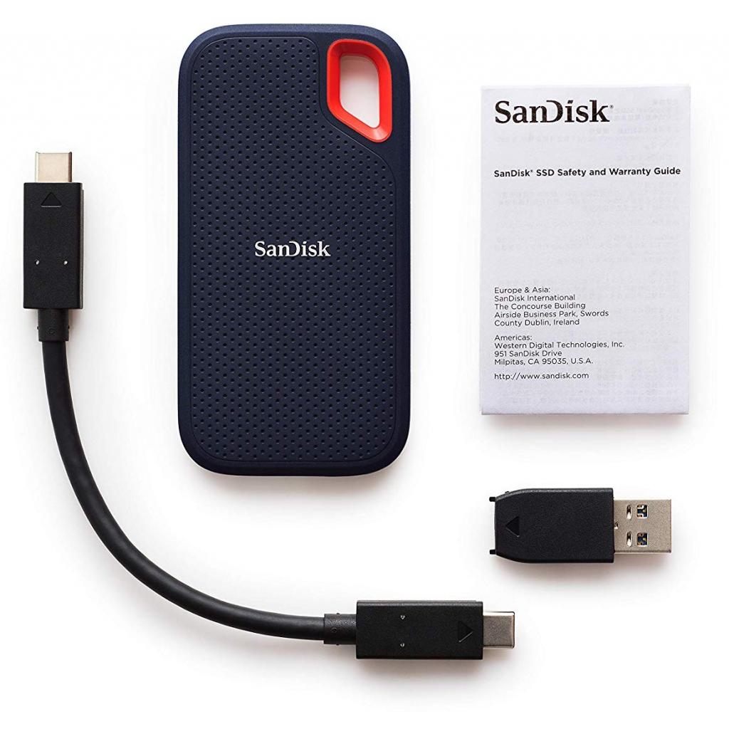 SSD SanDisk Extreme Portable 1TB USB 3.1 Type-C (Black) SDSSDE60