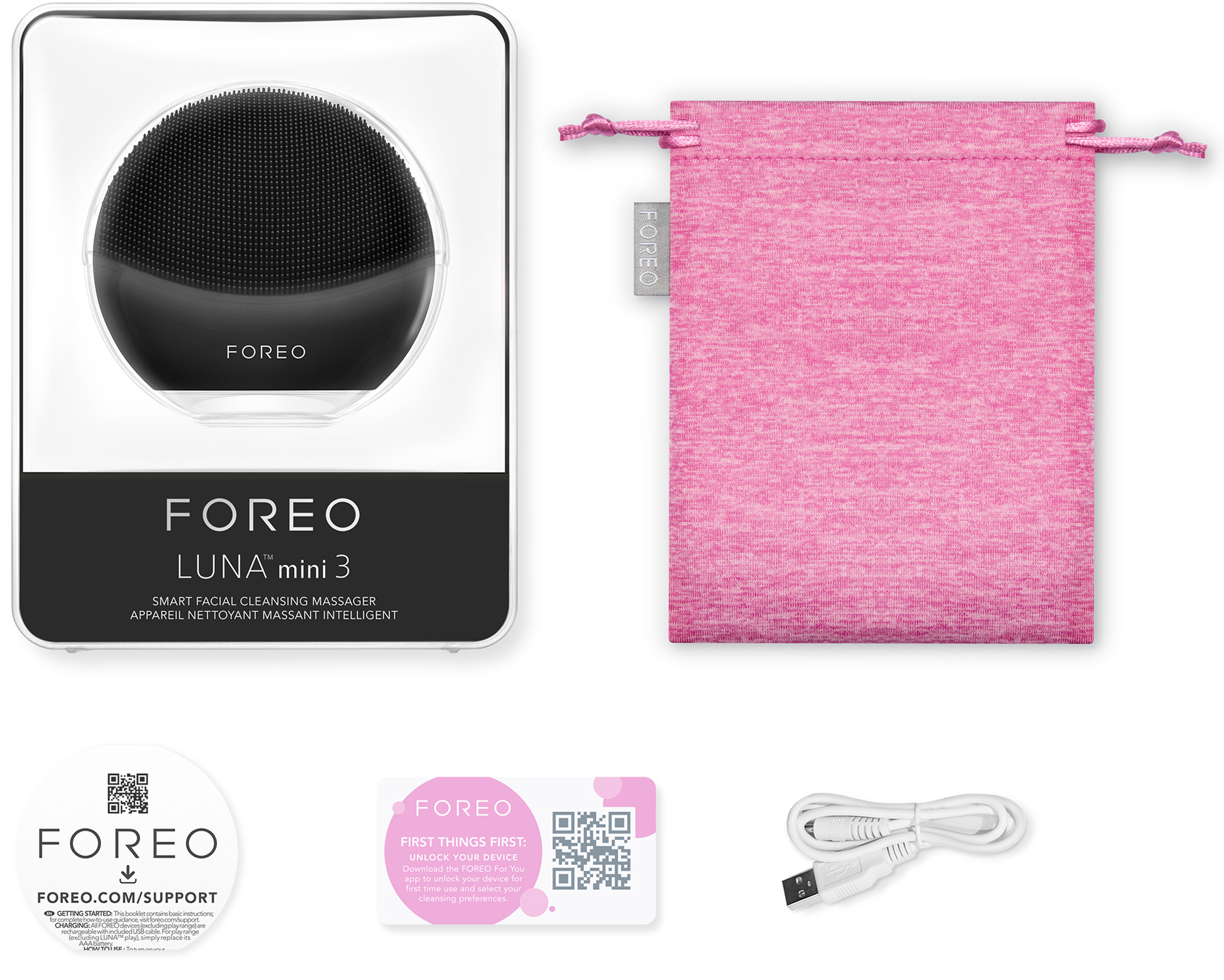 Электрическая очищающая щеточка для лица Foreo LUNA mini 3 для
